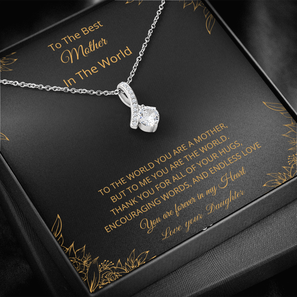 To The Best Mother In The World - Black (Alluring Beauty necklace)