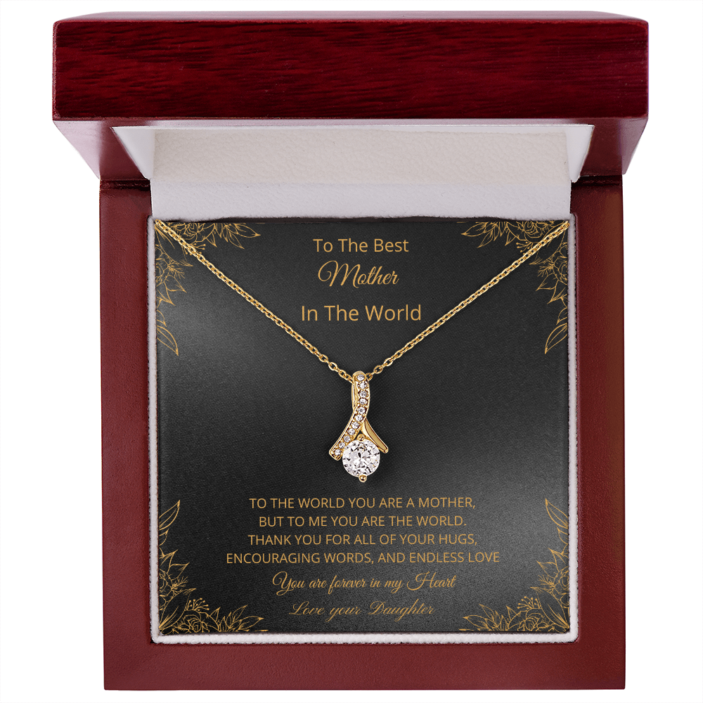 To The Best Mother In The World - Black (Alluring Beauty necklace)