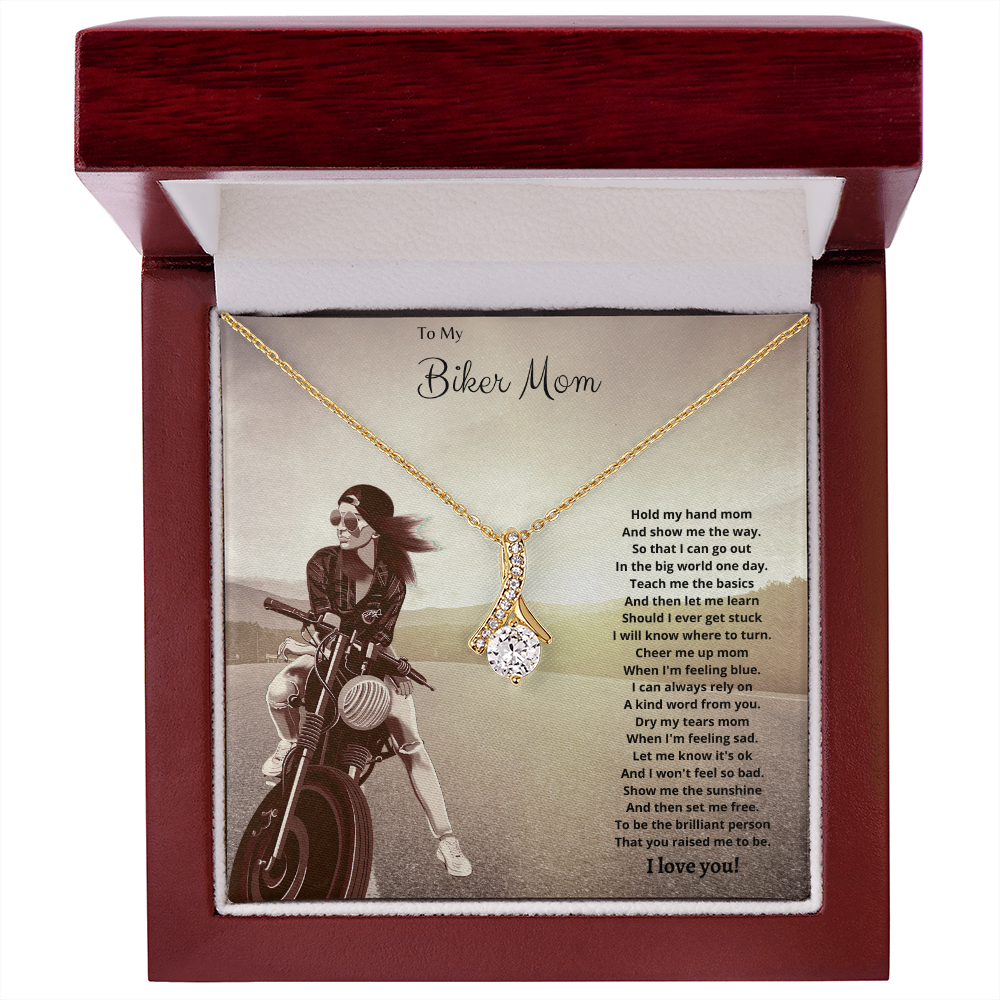 To My Biker Mom. Hold my hand (Alluring Beauty necklace)