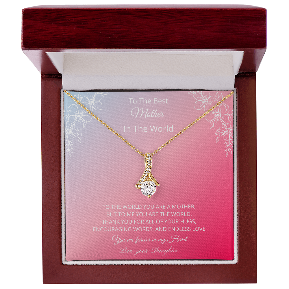 To The Best Mother In The World - Pink (Alluring Beauty necklace)