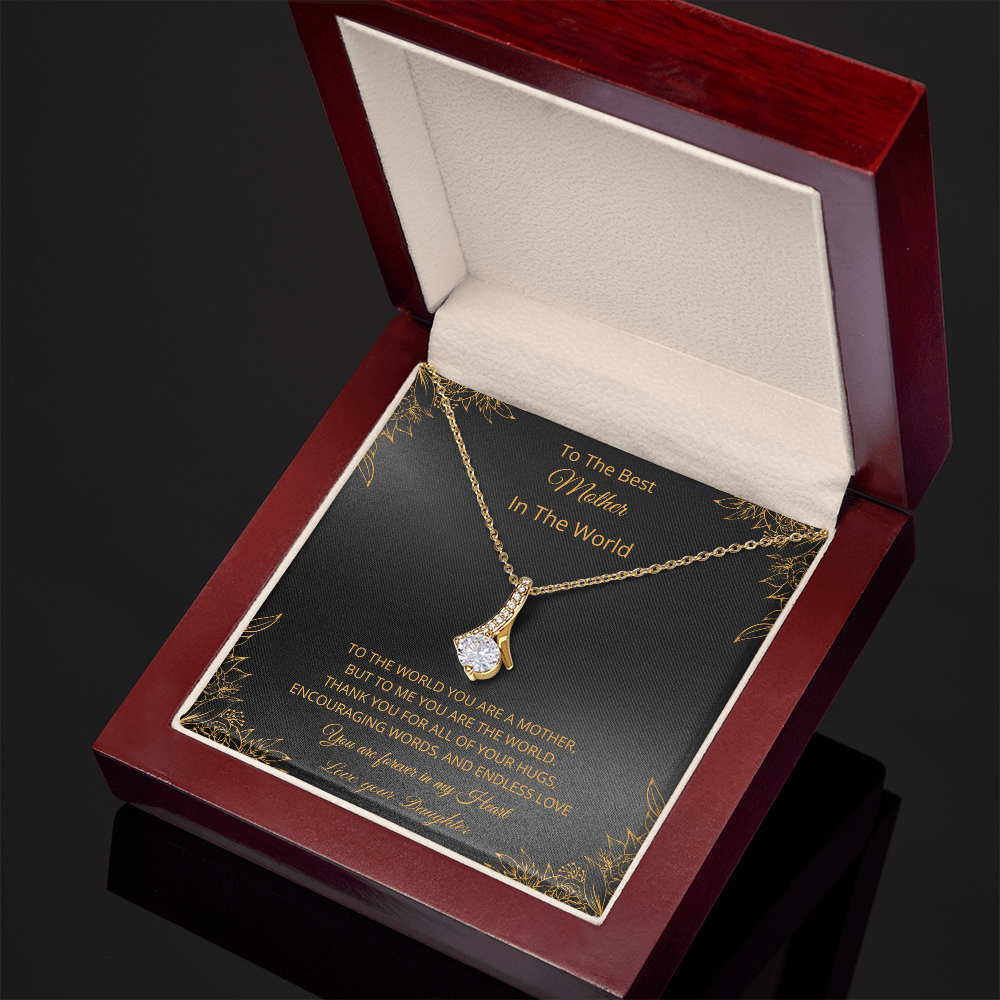 To The Best Mother In The World - Black (Alluring Beauty necklace)