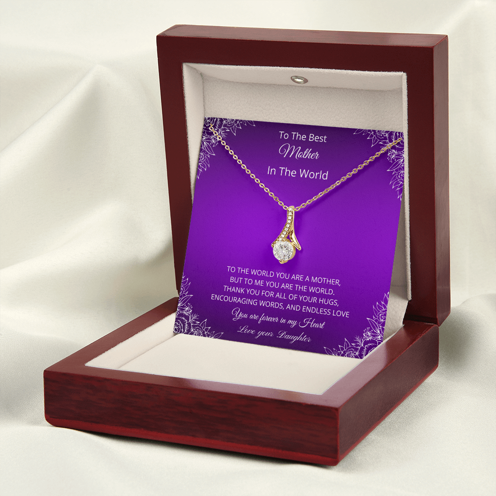 To The Best Mother In The World - Purple (Alluring Beauty necklace)