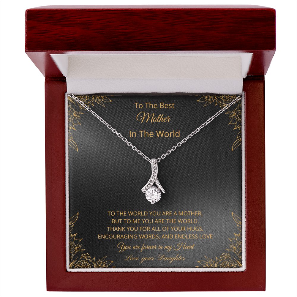 To The Best Mother In The World - Black (Alluring Beauty necklace)