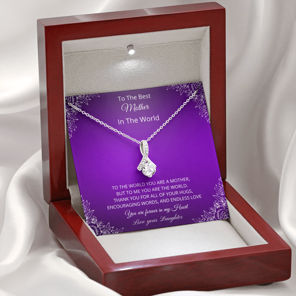 To The Best Mother In The World - Purple (Alluring Beauty necklace)