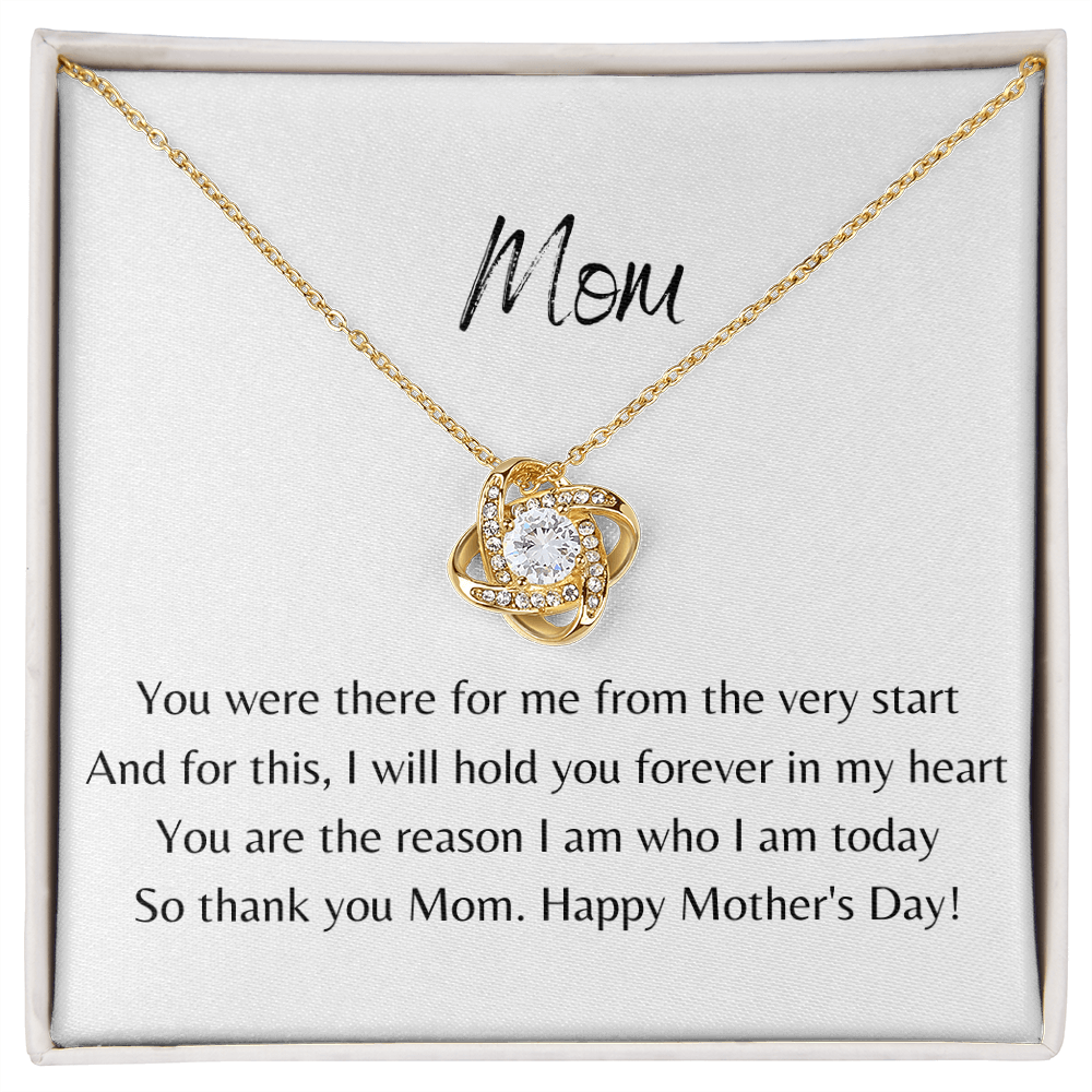 Mom. Forever in my heart (Love Knot necklace)