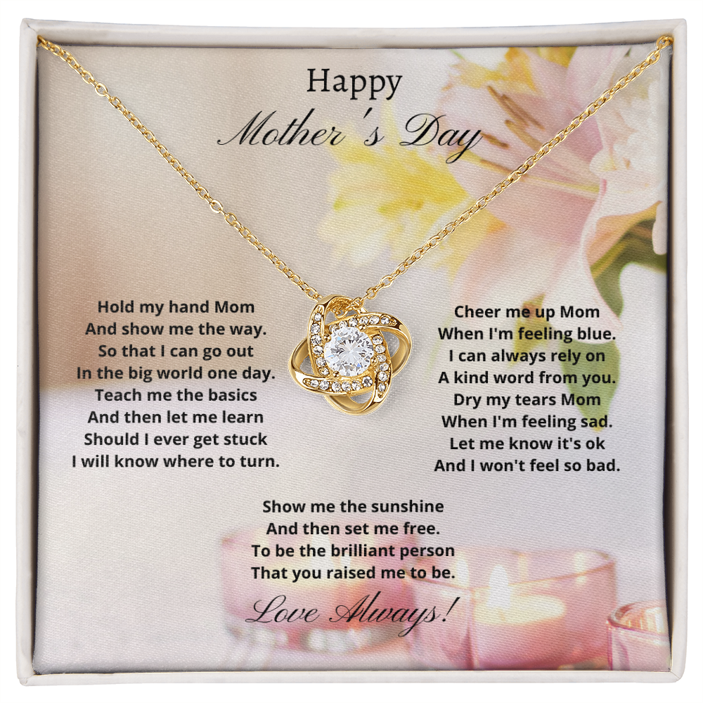Happy Mother's Day - Hold my hand (Love Knot necklace)