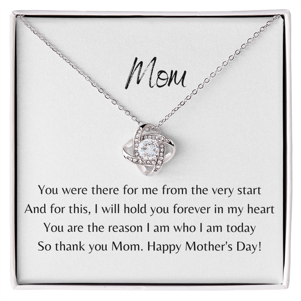 Mom. Forever in my heart (Love Knot necklace)