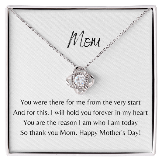 Mom. Forever in my heart (Love Knot necklace)