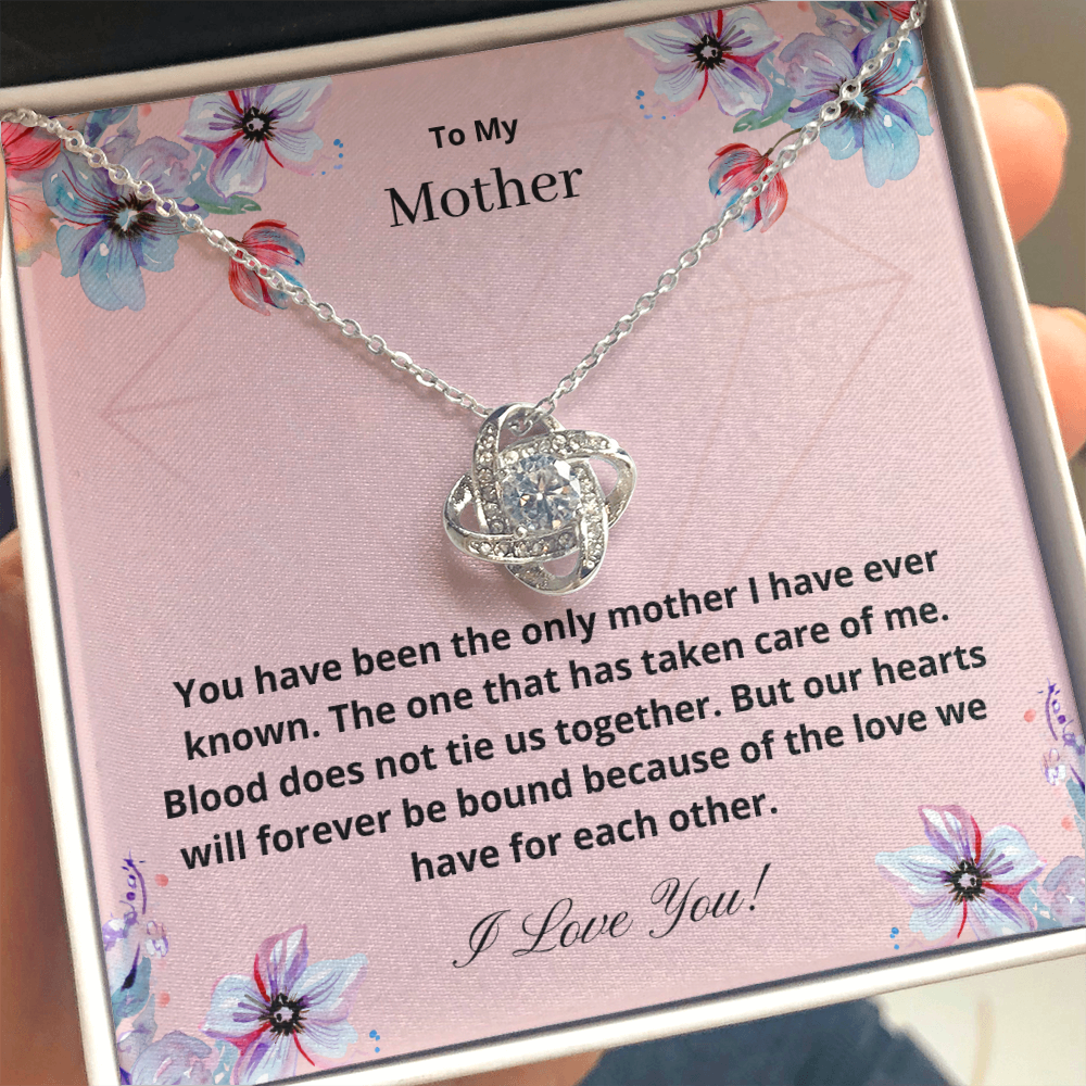 To My Mother - Our Heart Will Forever Be Bound (Love Knot necklace)