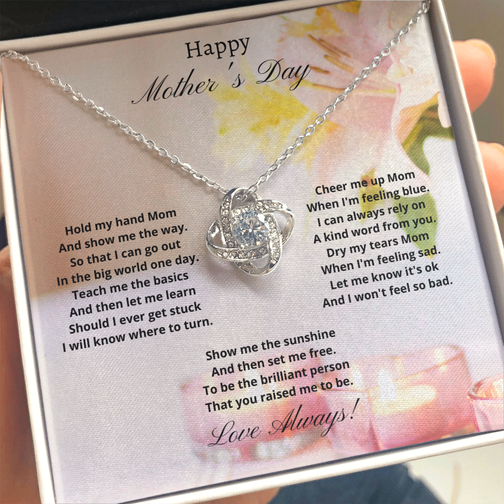 Happy Mother's Day - Hold my hand (Love Knot necklace)