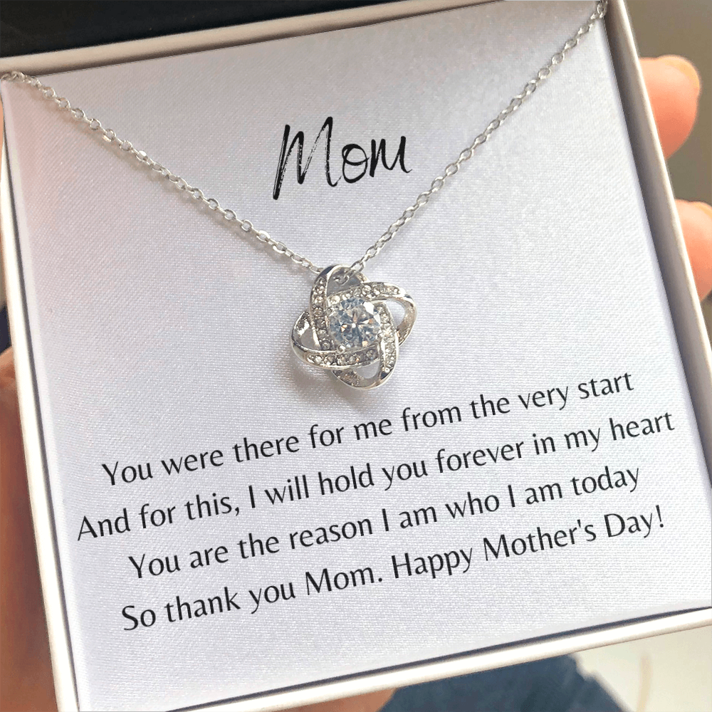Mom. Forever in my heart (Love Knot necklace)