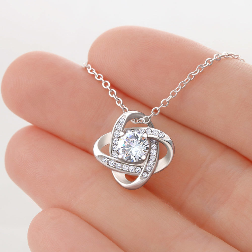Wedding - I couldn't tie the knot without you (Love Knot necklace) (Message Card Personalizer)