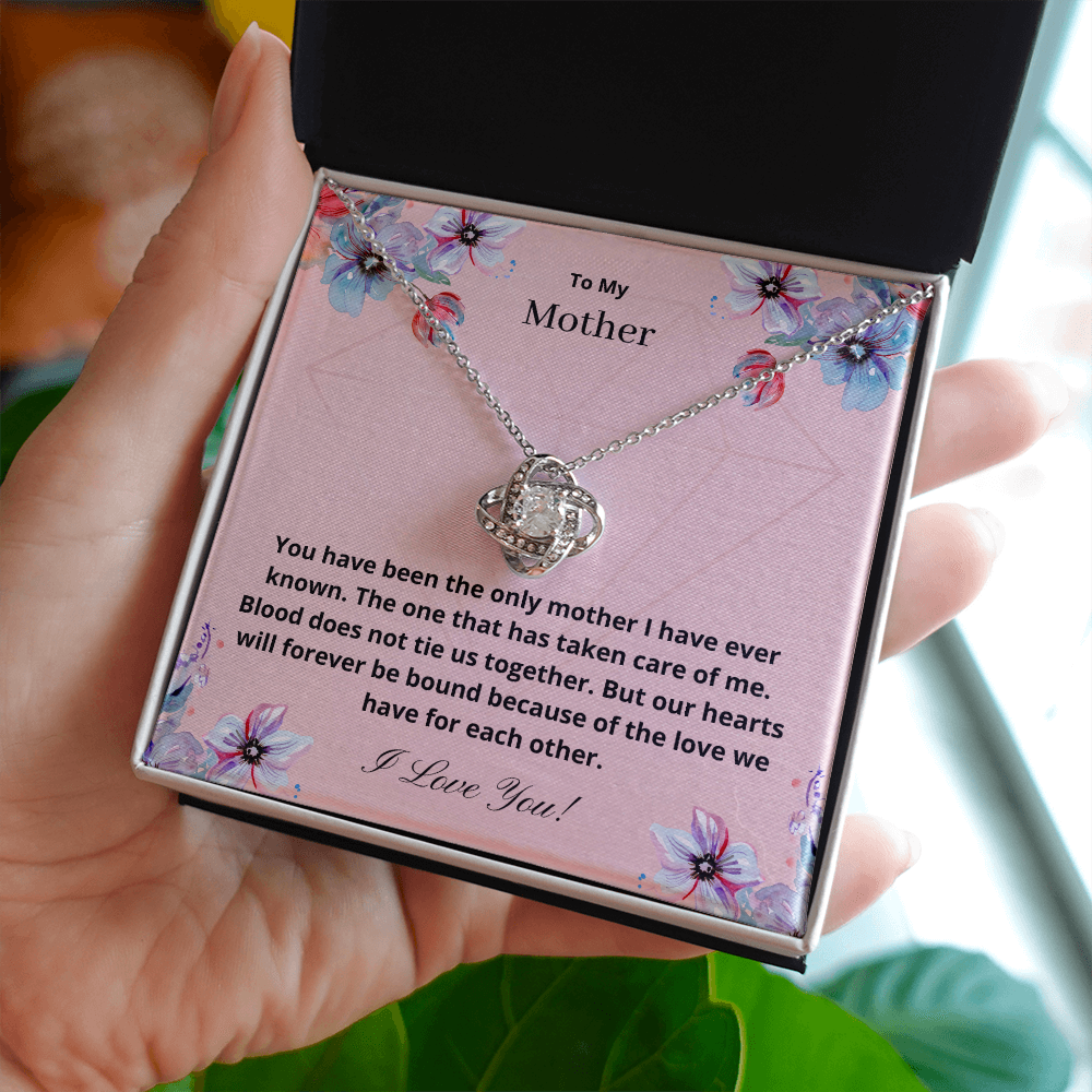 To My Mother - Our Heart Will Forever Be Bound (Love Knot necklace)