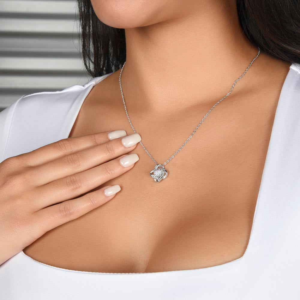 To Our Amazing Daughter - For the girl you are, the woman you will become (Love Knot necklace)