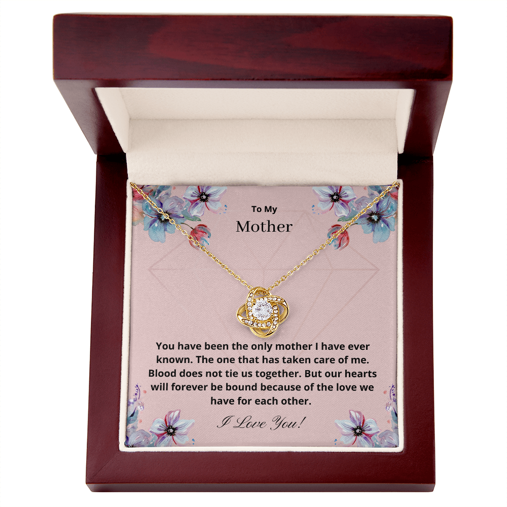 To My Mother - Our Heart Will Forever Be Bound (Love Knot necklace)