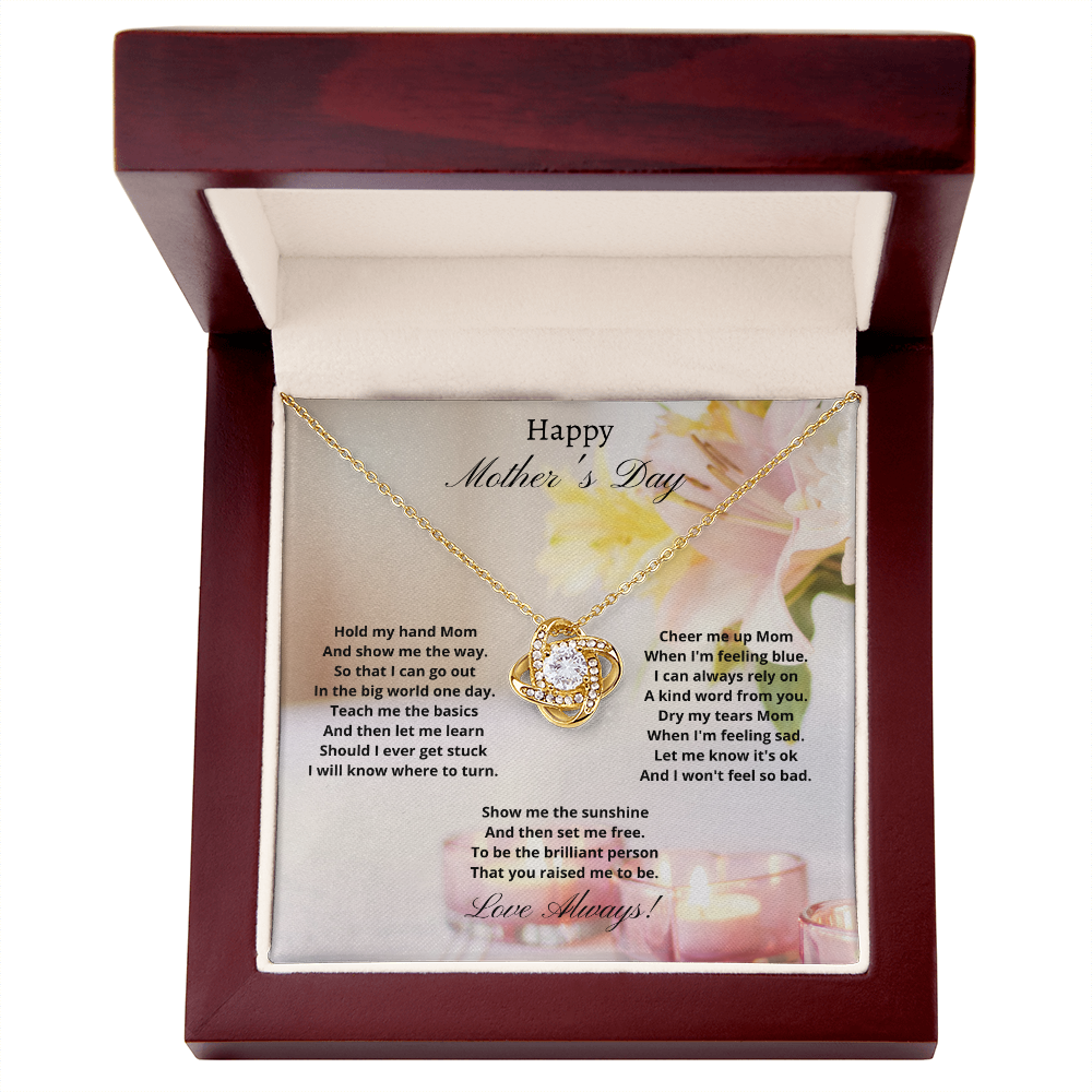 Happy Mother's Day - Hold my hand (Love Knot necklace)