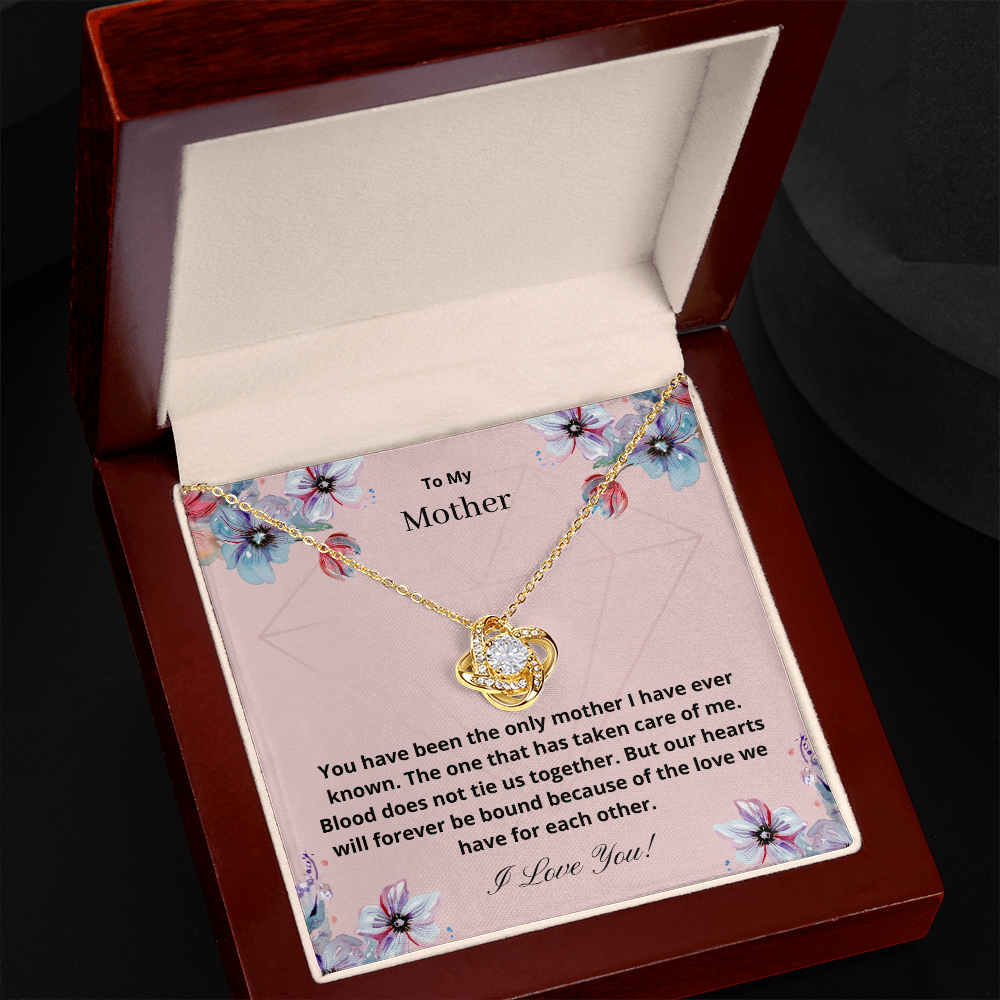To My Mother - Our Heart Will Forever Be Bound (Love Knot necklace)