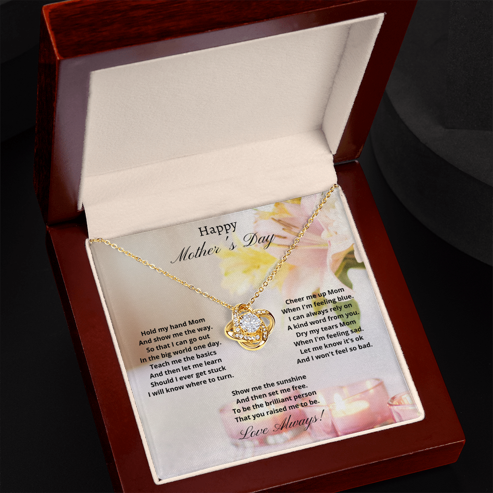 Happy Mother's Day - Hold my hand (Love Knot necklace)