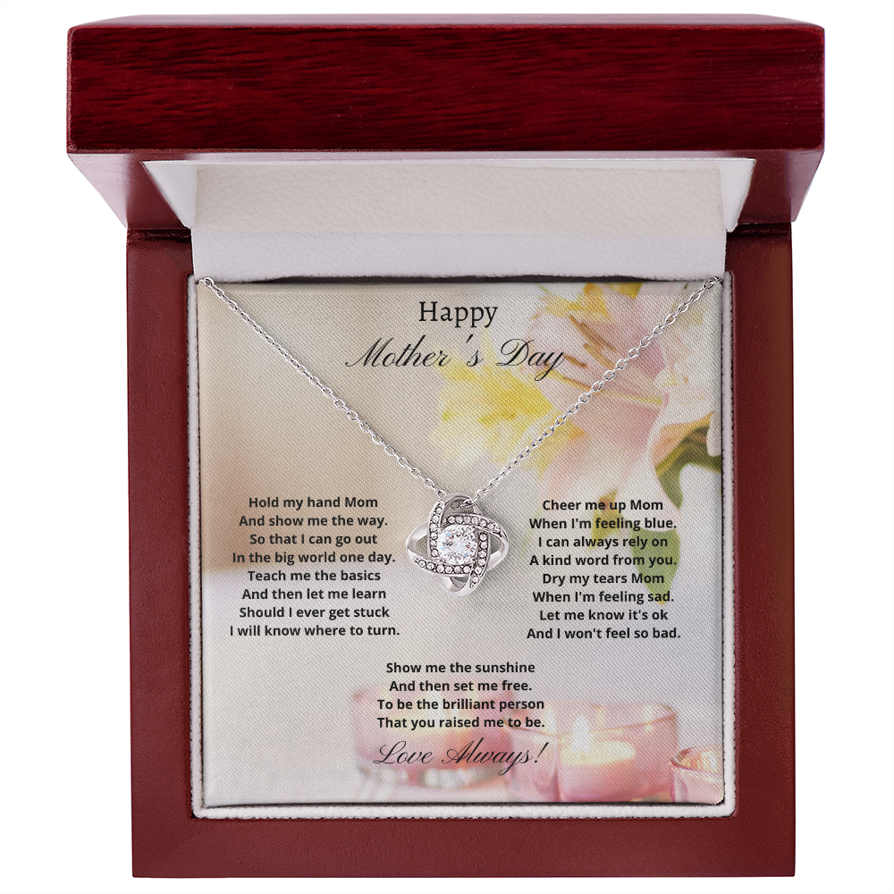 Happy Mother's Day - Hold my hand (Love Knot necklace)