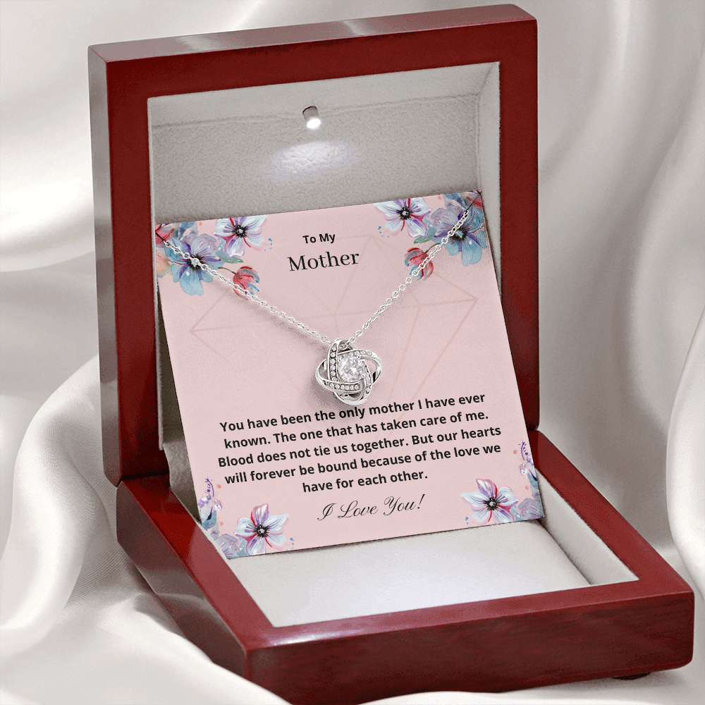 To My Mother - Our Heart Will Forever Be Bound (Love Knot necklace)