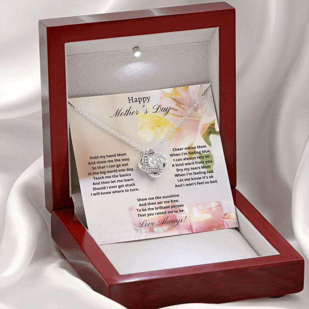 Happy Mother's Day - Hold my hand (Love Knot necklace)