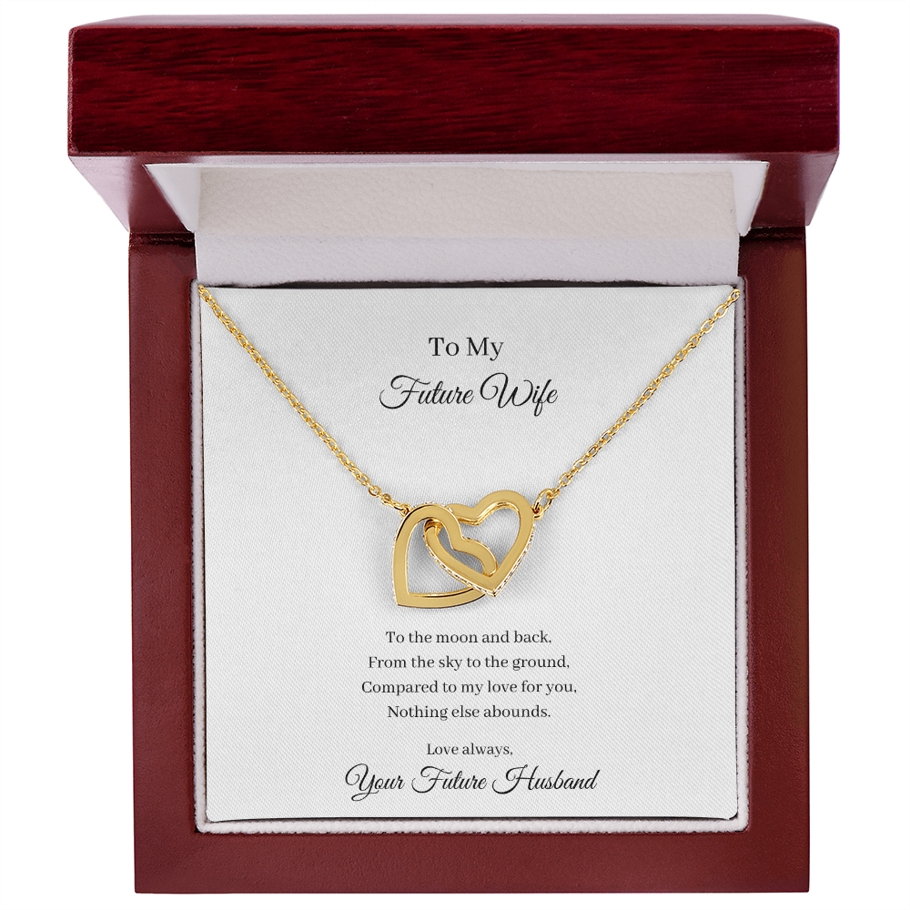 To My Future Wife - To The Moon And Back (Interlocking Hearts necklace)