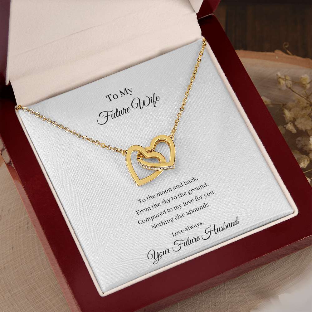 To My Future Wife - To The Moon And Back (Interlocking Hearts necklace)