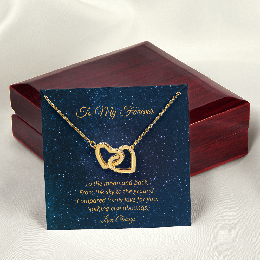 To My Forever - To The Moon And Back (Interlocking Hearts necklace)