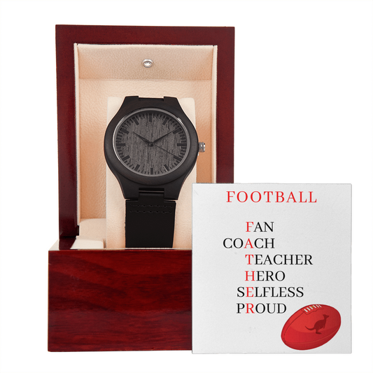 FATHER AUSTRALIAN FOOTBALL (Wooden Watch)
