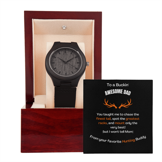 Buckin' Awesome Dad (Wooden Watch)