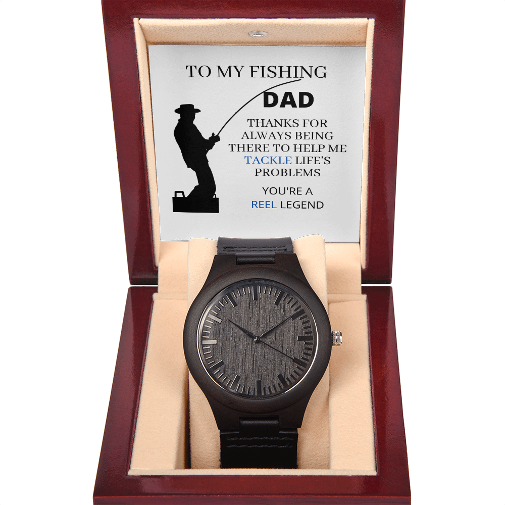 DAD - FISHING (Wooden Watch)