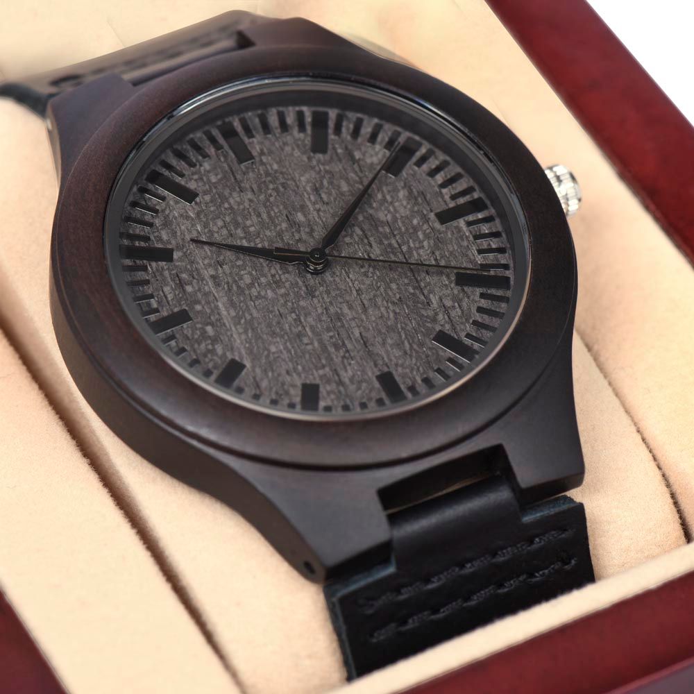 To My Grandson - Graduation (Wooden Watch)