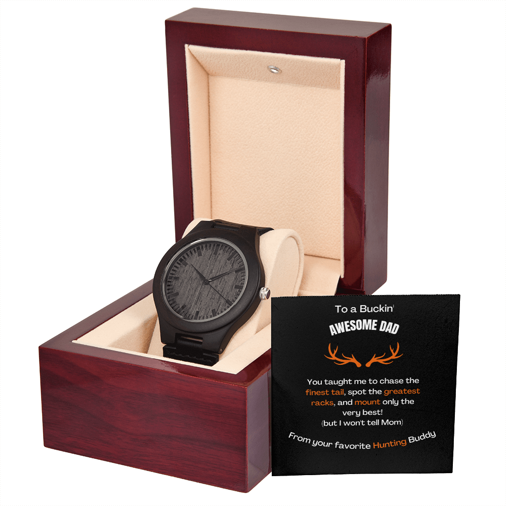 Buckin' Awesome Dad (Wooden Watch)
