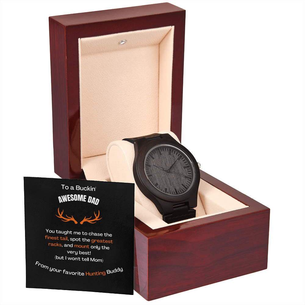 Buckin' Awesome Dad (Wooden Watch)