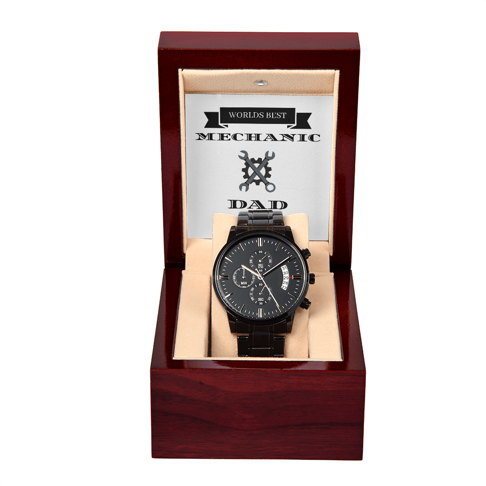 DAD - MECHANIC 02 (Black Chronograph Watch)