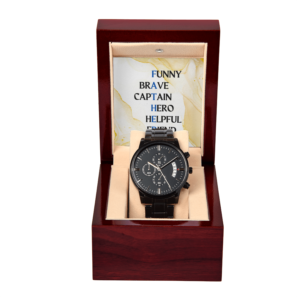 FATHER (Watch) (Black Chronograph Watch)