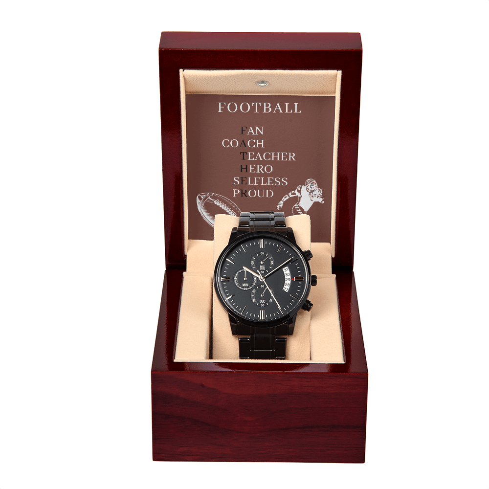 FATHER AMERICAN FOOTBALL 01 (Black Chronograph Watch)