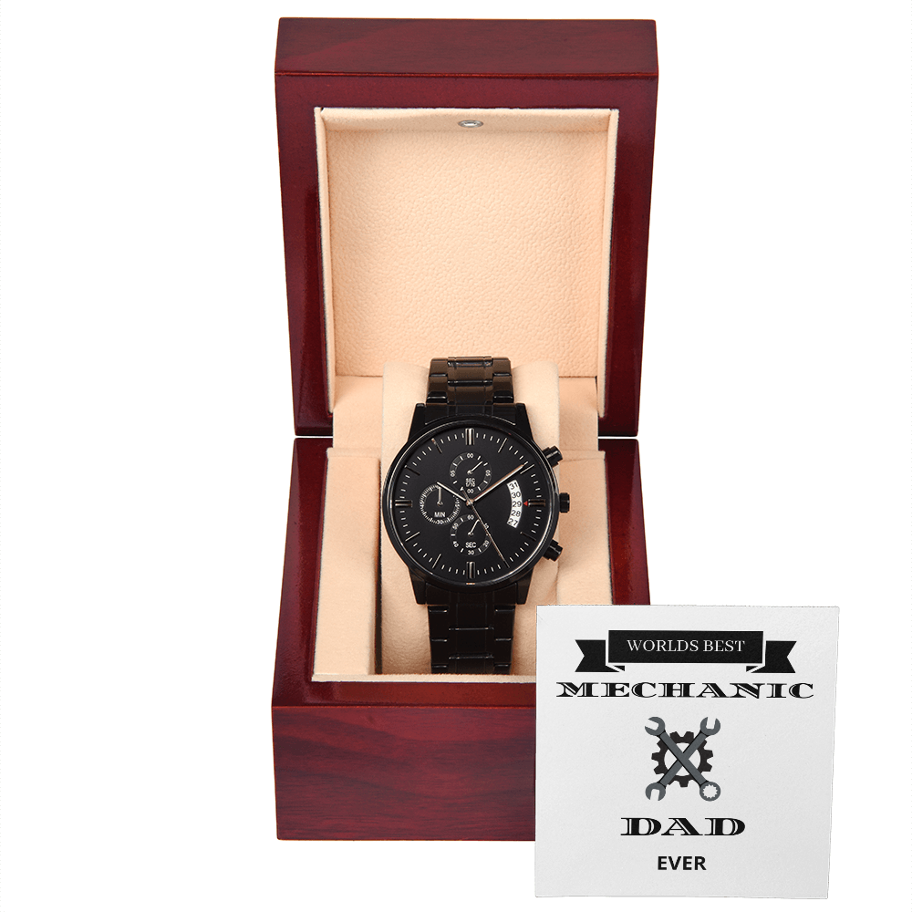 DAD - MECHANIC 02 (Black Chronograph Watch)