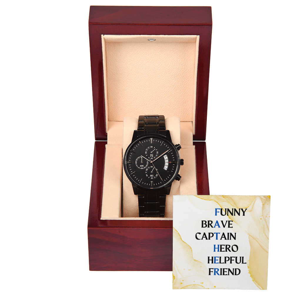 FATHER (Watch) (Black Chronograph Watch)