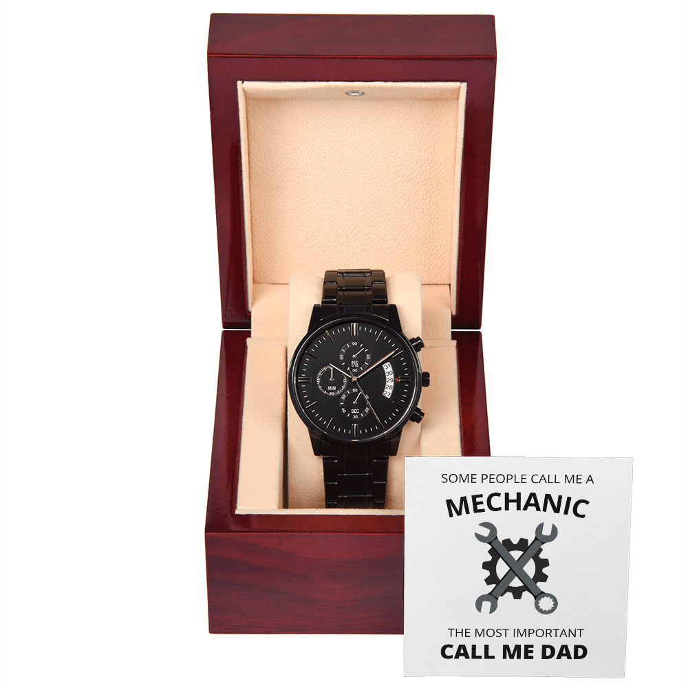 DAD - MECHANIC 01 (Black Chronograph Watch)
