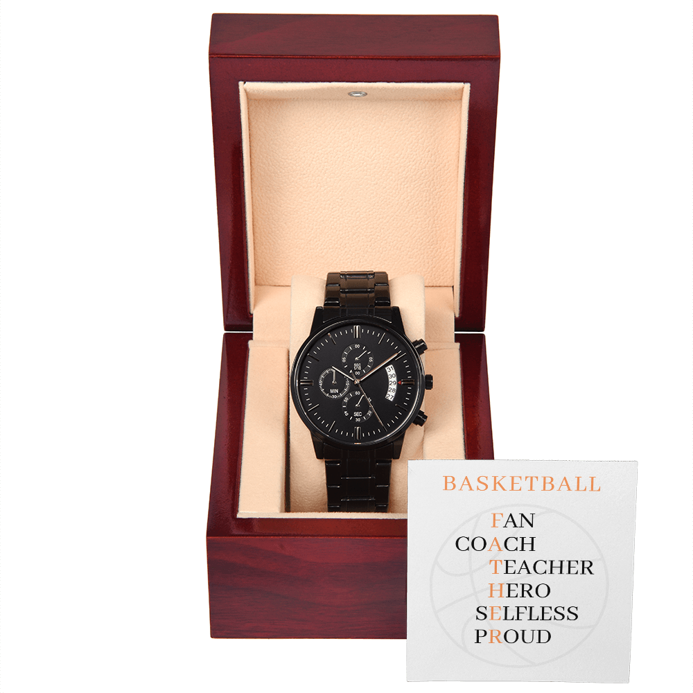 FATHER BASKETBALL (Black Chronograph Watch)