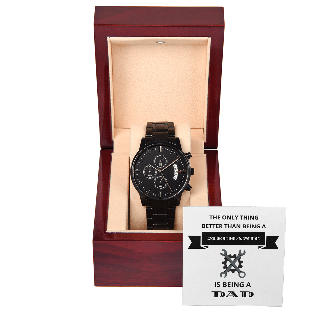 DAD - MECHANIC 03 (Black Chronograph Watch)