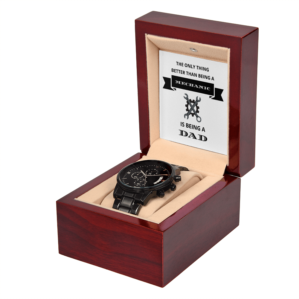 DAD - MECHANIC 03 (Black Chronograph Watch)