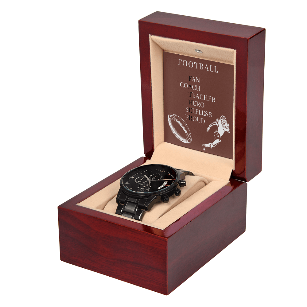 FATHER AMERICAN FOOTBALL 01 (Black Chronograph Watch)