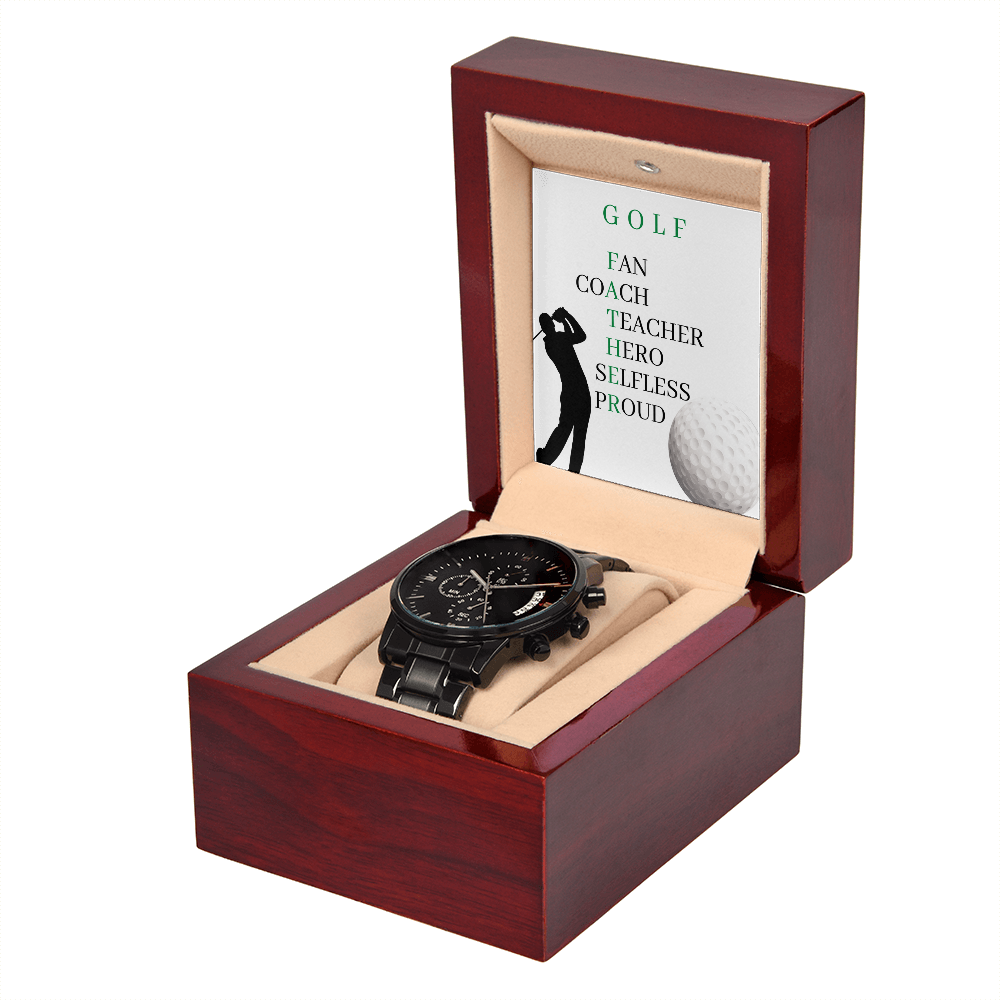 FATHER GOLF (Black Chronograph Watch)