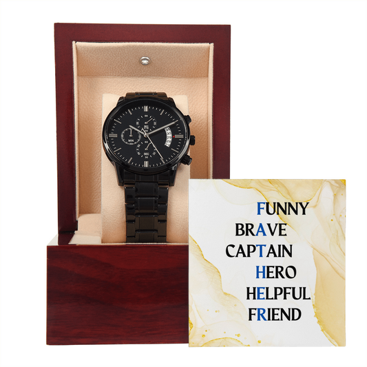 FATHER (Watch) (Black Chronograph Watch)