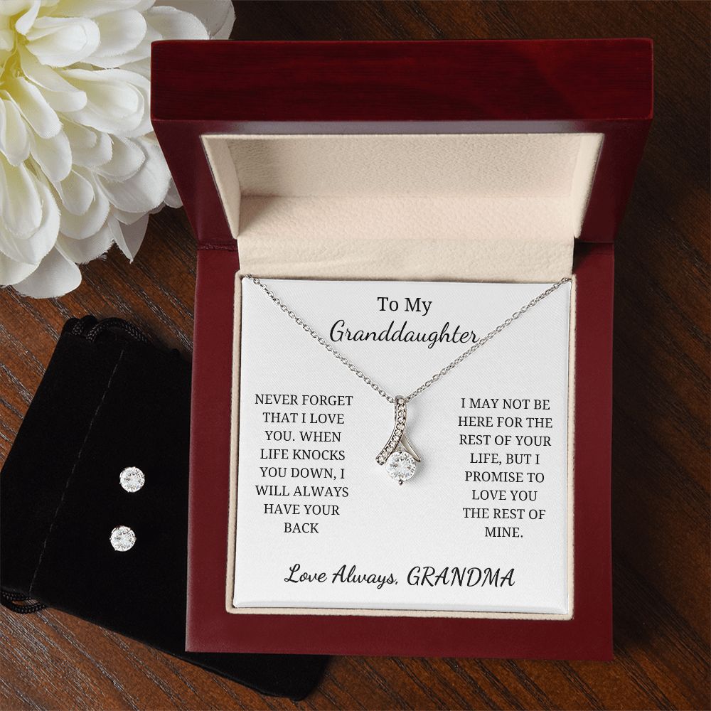 To My Granddaughter - Never Forget that I love you. (Alluring Beauty necklace and earrings set)
