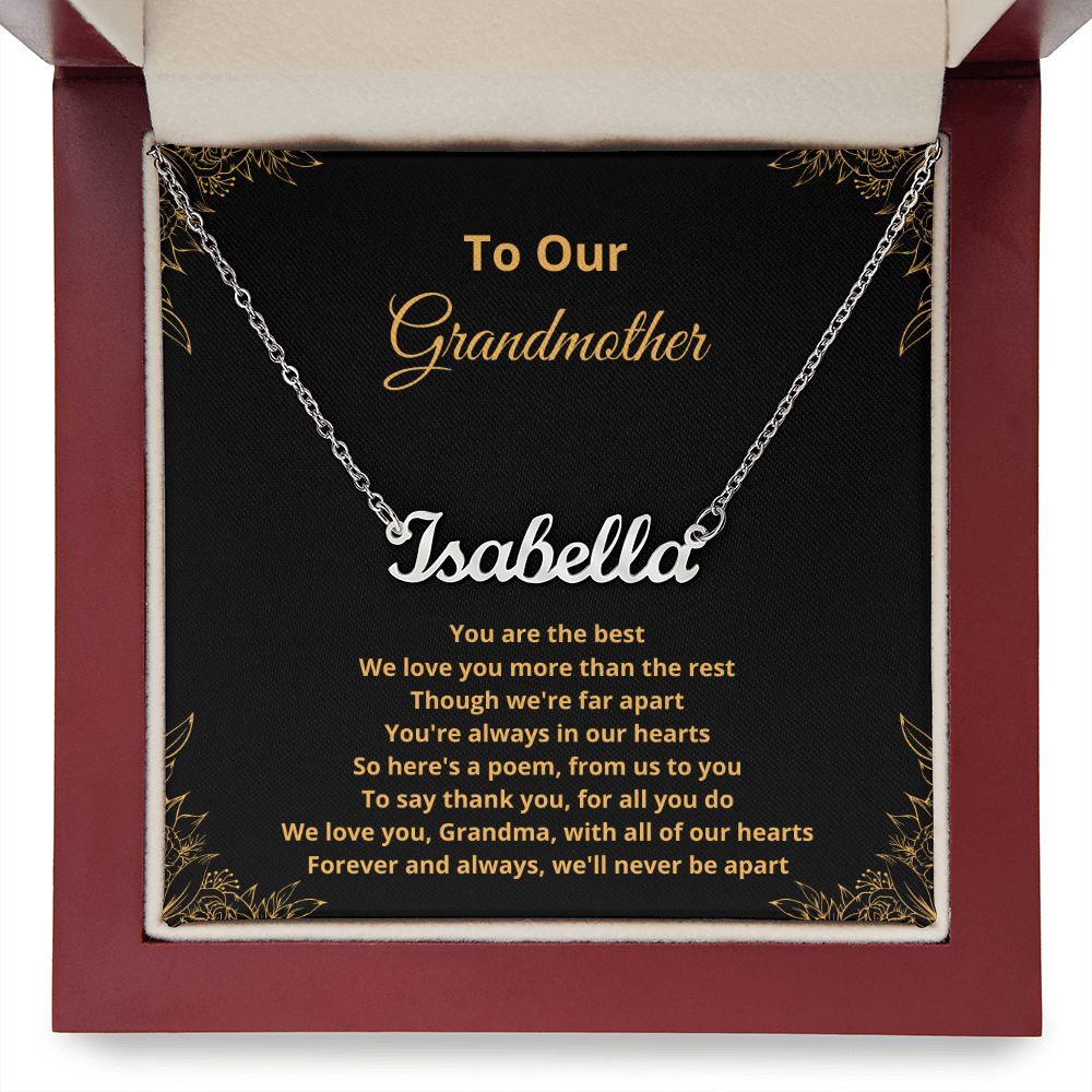 To Our Grandmother - You're always in our hearts (Name necklace)