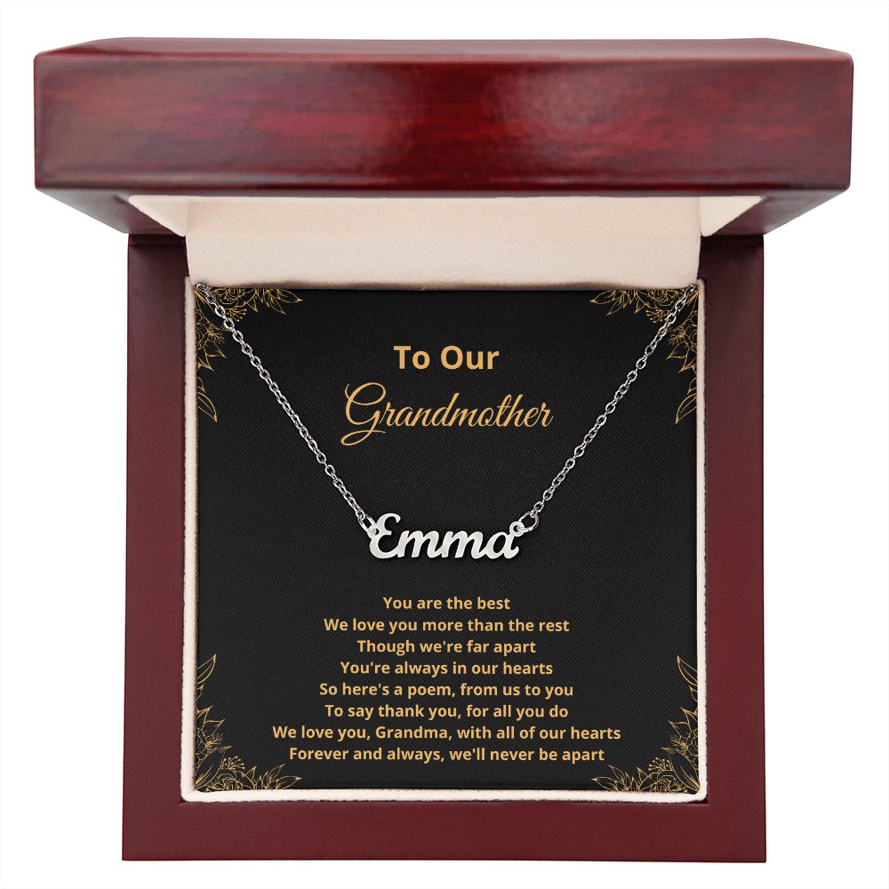 To Our Grandmother - You're always in our hearts (Name necklace)