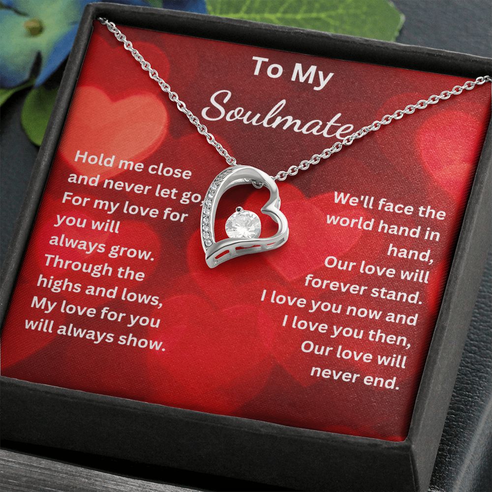 To My Soulmate - Hold me close and never let go (Forever Love necklace)